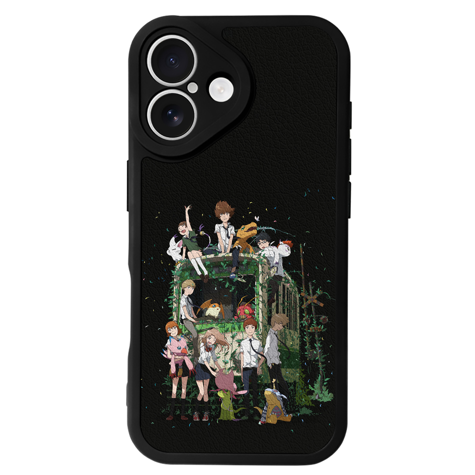 （画像用） Digimon デジタルモンスター/デジモン 【iPhone 16シリーズ対応】シリコンスマホケース（レザー調） 材質：シリコン